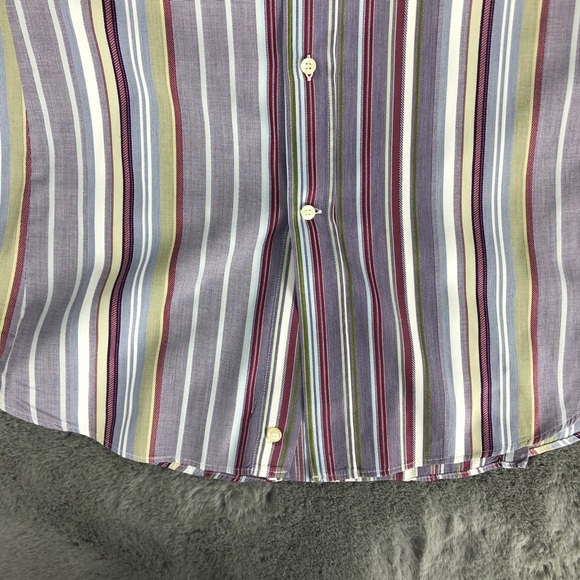 Etro Milano Multi-Color Strip Dress Shirt - Picture 9 of 16